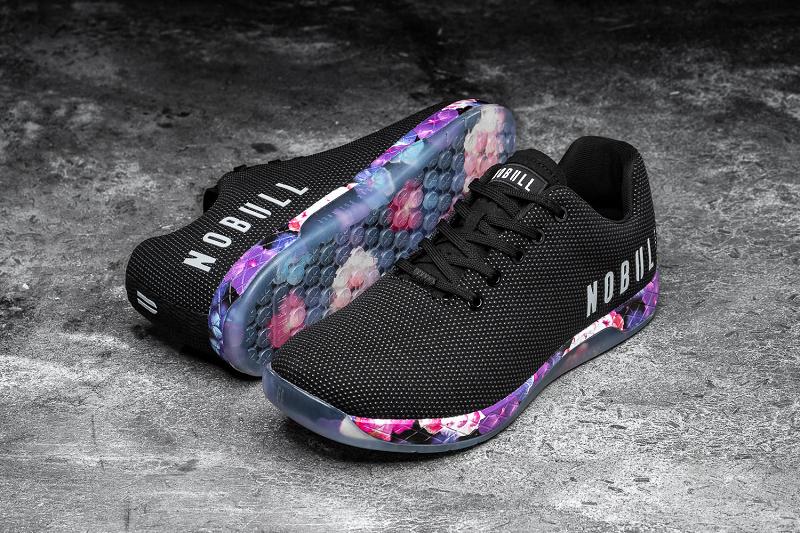 Women's Nobull Space Floral Trainers Black | SG V2866R